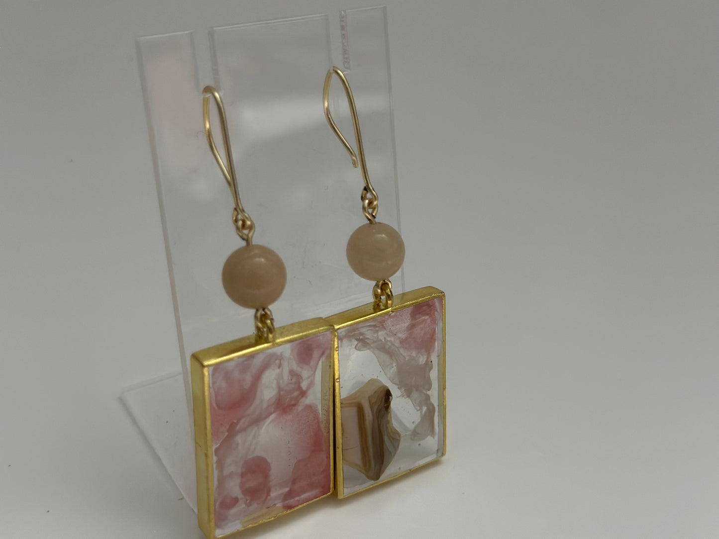 Blush Marble Earrings