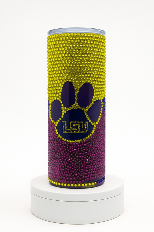 Tiger -SEC Bling Tumbler – 20 oz Rhinestone Custom Drinkware