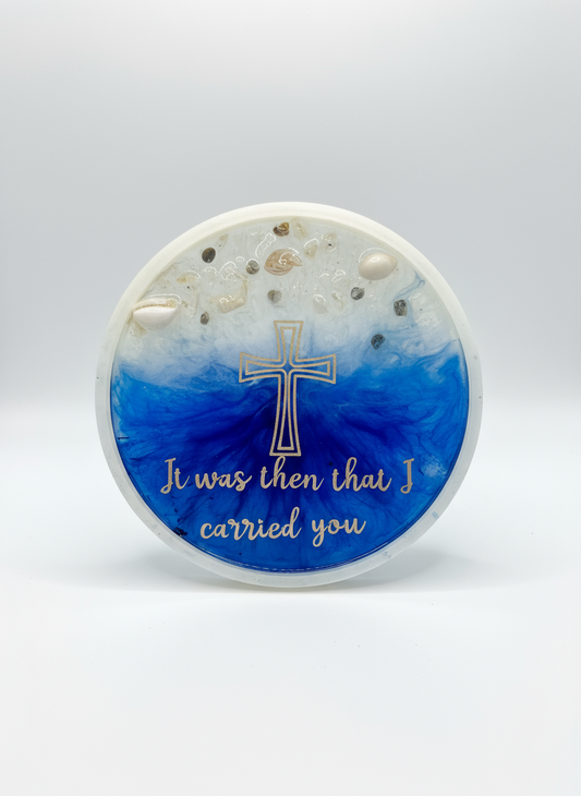 Foot print prayer plate