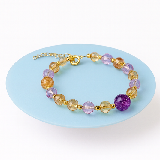 Golden hue and lilacbracelet