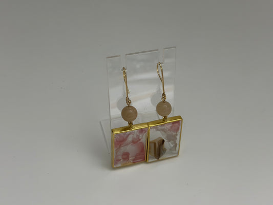 Blush Marble Earrings